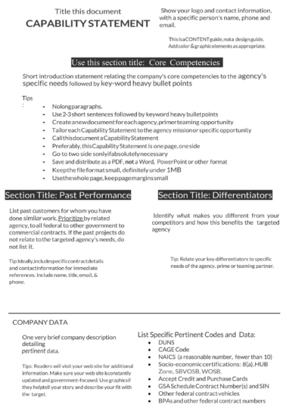 Capability Statement Template Word 28