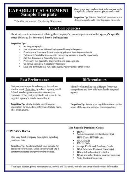 Capability Statement Template Word 3