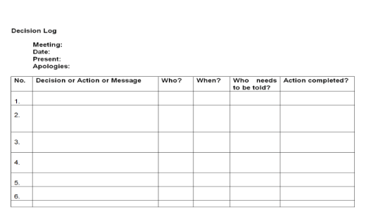 Decision Log Template - Word 3