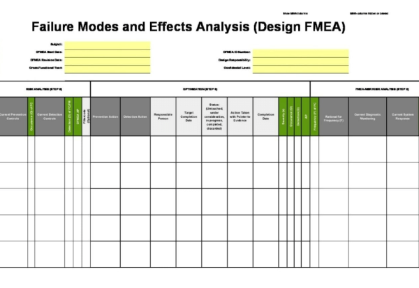 FMEA Template Excel 26