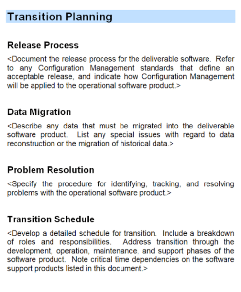 Business Transition Plan Template Excel 8