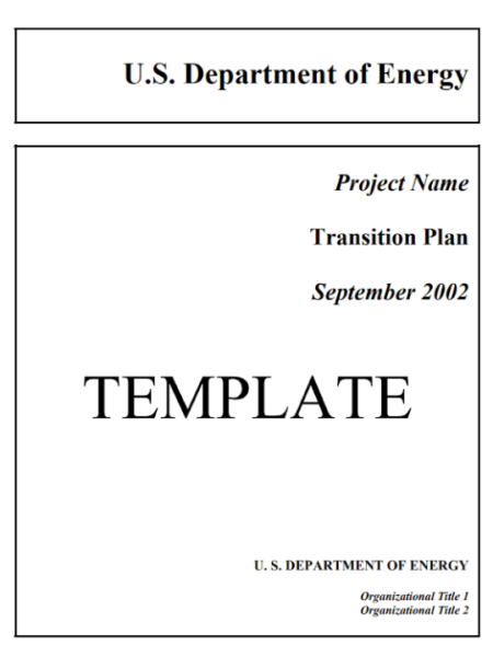 Business Transition Plan Template PDF 2