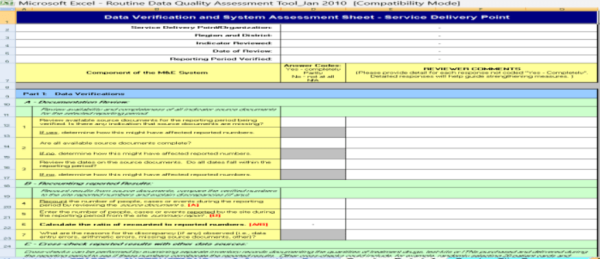 Data Quality Checklist Template Excel