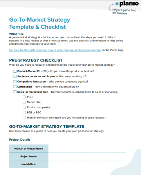 Go To Market Strategy Template PDF 3