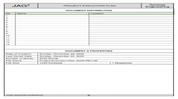 Project Execution Plan Template - PDF 3