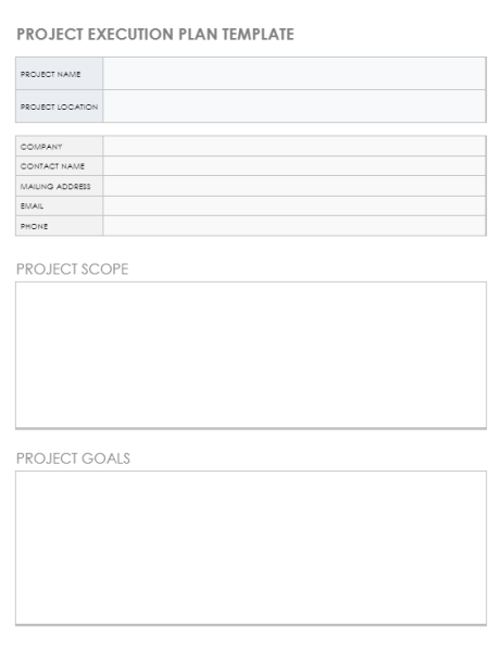 Project Execution Plan Template - Word 1