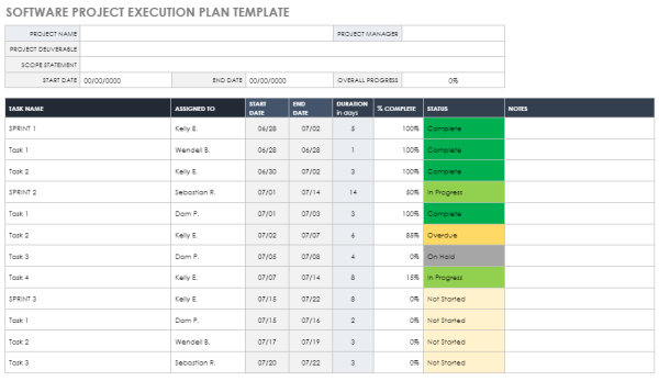 Project Execution Plan Template - Word 3